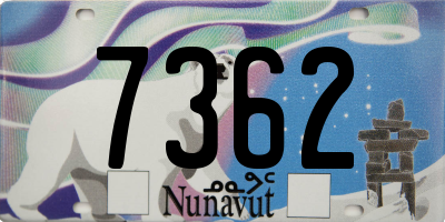 NU license plate 7362