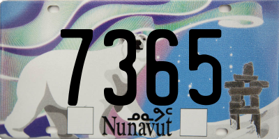 NU license plate 7365