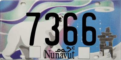 NU license plate 7366