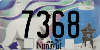 NU license plate 7368