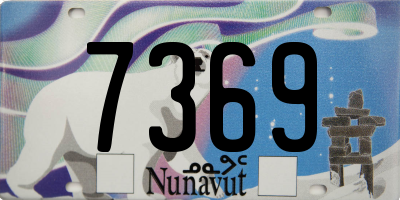 NU license plate 7369