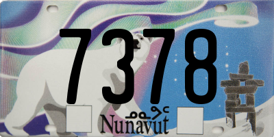 NU license plate 7378