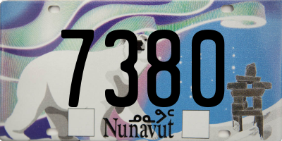 NU license plate 7380