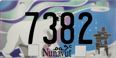 NU license plate 7382