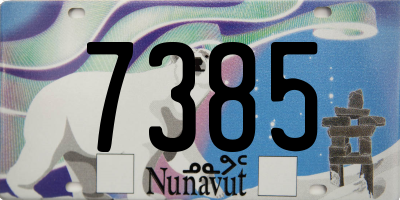 NU license plate 7385