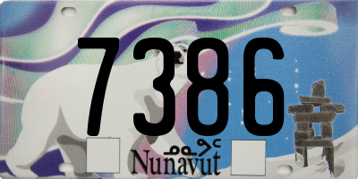 NU license plate 7386