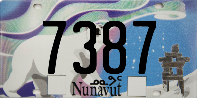 NU license plate 7387