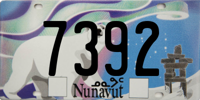 NU license plate 7392