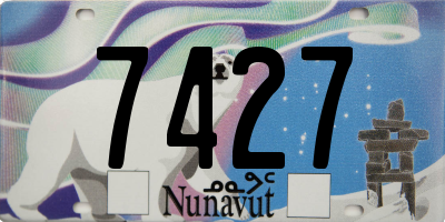 NU license plate 7427