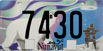 NU license plate 7430