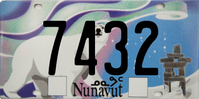 NU license plate 7432