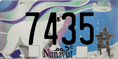 NU license plate 7435