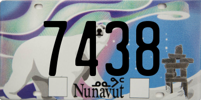 NU license plate 7438