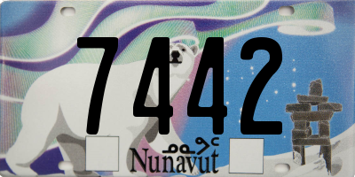 NU license plate 7442