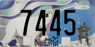 NU license plate 7445