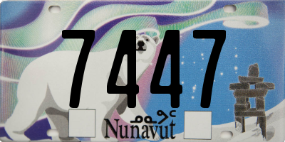 NU license plate 7447