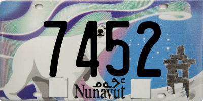 NU license plate 7452