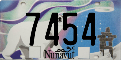 NU license plate 7454