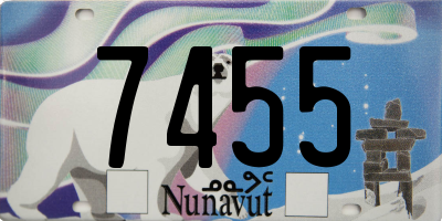 NU license plate 7455