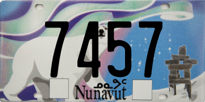 NU license plate 7457