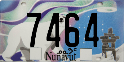 NU license plate 7464