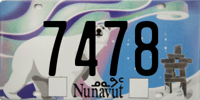 NU license plate 7478