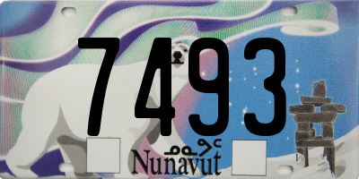 NU license plate 7493