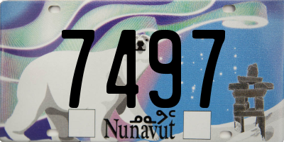 NU license plate 7497