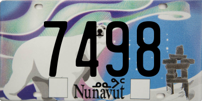 NU license plate 7498