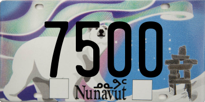 NU license plate 7500