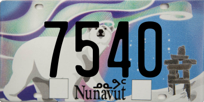 NU license plate 7540