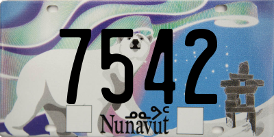 NU license plate 7542