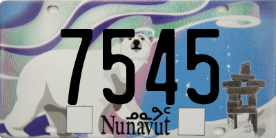 NU license plate 7545