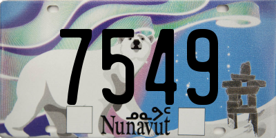 NU license plate 7549