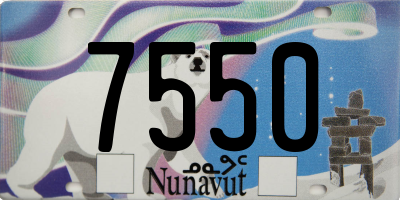 NU license plate 7550