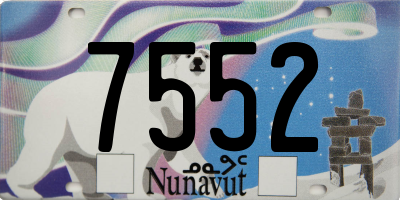 NU license plate 7552