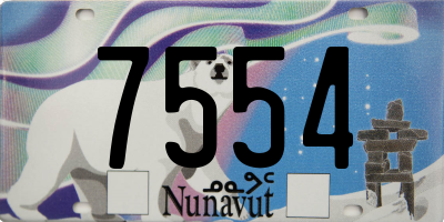 NU license plate 7554