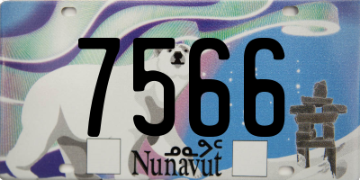 NU license plate 7566