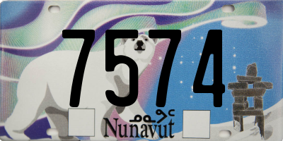 NU license plate 7574