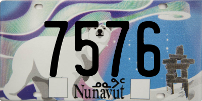 NU license plate 7576