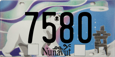 NU license plate 7580