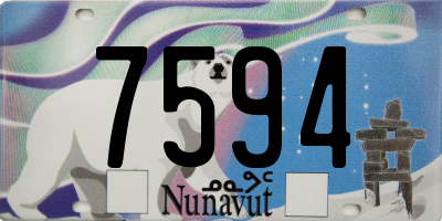 NU license plate 7594