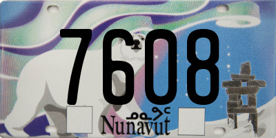 NU license plate 7608