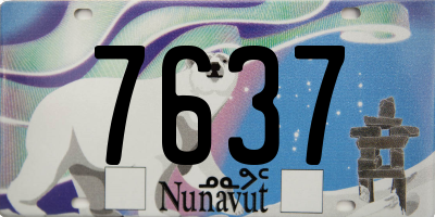 NU license plate 7637