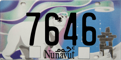 NU license plate 7646