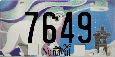 NU license plate 7649