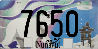 NU license plate 7650