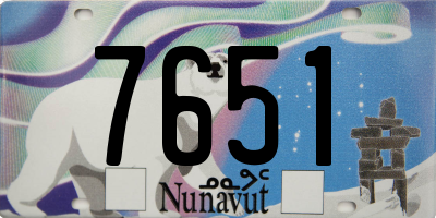 NU license plate 7651