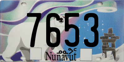 NU license plate 7653