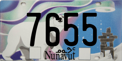 NU license plate 7655